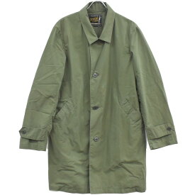 本物 ヒステリックグラマー HYSTERIC GLAMOUR 内側EXITプリント ミリタリーコート アウター L コットン ナイロン カーキ メンズ 衣類 洋服 中古・