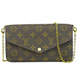 本物 ルイヴィトン LOUIS VUITTON LV 新型 ポシェット フェリシー モノグラム チェーン ショルダーバッグ ポシェット ブラウン M81896 ビトン バッグ 中古・