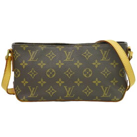 本物 ルイヴィトン LOUIS VUITTON LV トローター モノグラム ショルダーバッグ ポシェット ブラウン M51240 Trotteur ビトン バッグ 中古