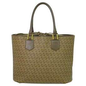 本物 フェンディ FENDI ズッキーノ トートバッグ ハンドバッグ PVC ブラウン 8BH240 Zucchino バッグ 中古・