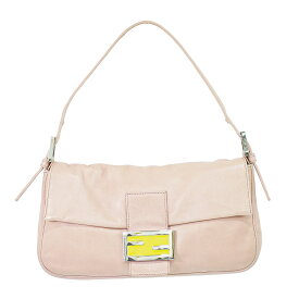 本物 フェンディ FENDI マンマバケット ショルダーバッグ ハンドバッグ レザー ピンク バッグ 中古・