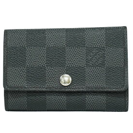 本物 ルイヴィトン LOUIS VUITTON LV ミュルティクレ 6 ダミエ グラフィット キーケース 6連 ブラック グレー N62662 ビトン 雑貨小物 中古・