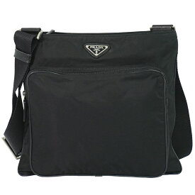 本物 プラダ PRADA ナイロン ショルダーバッグ ポシェット ブラック バッグ 中古・