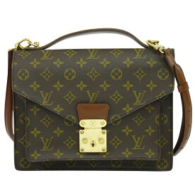 本物 ルイヴィトン LOUIS VUITTON LV モンソー モノグラム 2WAY ショルダーバッグ ハンドバッグ ブラウン M51185 ビトン バッグ 中古・