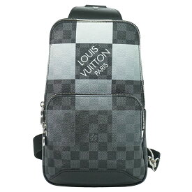 本物 ルイヴィトン LOUIS VUITTON LV アヴェニュー スリングバッグ ダミエ グラフィット ジャイアント ボディバッグ ブラック グレー N40403 ビトン バッグ 中古・