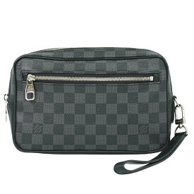 本物 ルイヴィトン LOUIS VUITTON LV ポシェット カサイ ダミエ グラフィット クラッチバッグ セカンドバッグ ブラック グレー N41664 ビトン バッグ 中古・