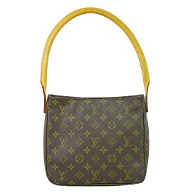 本物 ルイヴィトン LOUIS VUITTON LV ルーピング MM モノグラム ショルダーバッグ ハンドバッグ ブラウン M51146 Looping ビトン バッグ 中古・