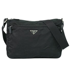 本物 プラダ PRADA ナイロン ショルダーバッグ ポシェット ブラック バッグ 中古・