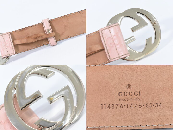楽天市場】本物 グッチ GUCCI インターロッキングG ベルト グッチシマ  