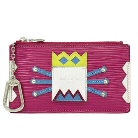 本物 ルイヴィトン LOUIS VUITTON LV ポシェットクレ トライバルマスク エピ レザー コインケース ピヴォワンヌ ピンク M60788 ビトン 財布 ウォレット 中古・