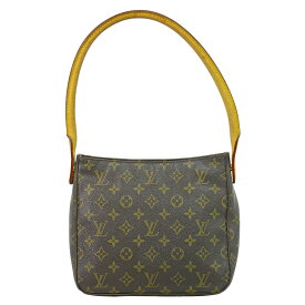 本物 ルイヴィトン LOUIS VUITTON LV ルーピング MM モノグラム ショルダーバッグ ハンドバッグ ブラウン M51146 ビトン バッグ 中古・