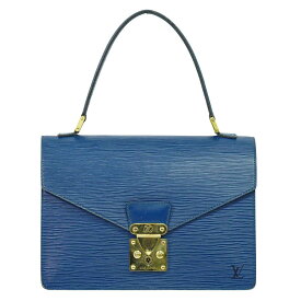 本物 ルイヴィトン LOUIS VUITTON LV コンコルド エピ レザー ハンドバッグ トレドブルー M52135 Concorde ビトン バッグ 中古・