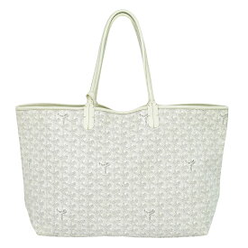 本物 ゴヤール GOYARD サンルイ PM トートバッグ ハンドバッグ PVC ホワイト Saint Louis バッグ 中古・