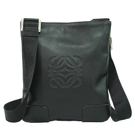 本物 ロエベ LOEWE アナグラム ショルダーバッグ ポシェット レザー ブラック Anagram バッグ 中古・