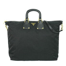 本物 プラダ PRADA ナイロン 2WAY ショルダーバッグ トートバッグ ハンドバッグ ブラック バッグ 中古・