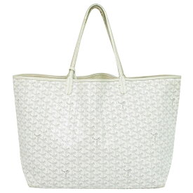 本物 ゴヤール GOYARD サンルイ GM トートバッグ ハンドバッグ PVC ホワイト Saint Louis バッグ 中古・