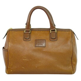 本物 バーバリー Burberrys レザー ミニ ボストンバッグ ハンドバッグ ブラウン バッグ 中古・