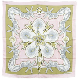 本物 エルメス HERMES スカーフカレ カレ90 Les Eperons 馬具の拍車 スカーフ ショール シルク ピンク マルチカラー 服飾小物 中古・