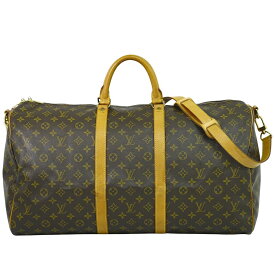 本物 ルイヴィトン LOUIS VUITTON LV キーポルバンドリエール 55 モノグラム 2WAY ボストンバッグ ブラウン M41414 ビトン バッグ 中古・