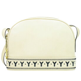 本物 イヴ サンローラン YVES SAINT LAURENT YSL レザー ショルダーバッグ ポシェット アイボリー バッグ 中古・