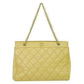 本物 シャネル CHANEL ココマーク チェーン ショルダーバッグ トートバッグ レザー ベージュ Coco Mark バッグ 中古・