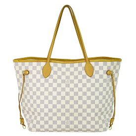 本物 ルイヴィトン LOUIS VUITTON LV 旧型 ネヴァーフル MM ダミエ アズール トートバッグ ホワイト グレー N51107 ビトン バッグ 中古・