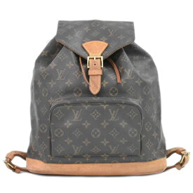 本物 ルイヴィトン LOUIS VUITTON LV モンスリ GM モノグラム リュックサック バックパック ブラウン M51135 Montsouris ビトン バッグ 中古