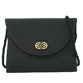 本物 サルヴァトーレ フェラガモ Salvatore Ferragamo ナイロン ショルダーバッグ ポシェット ブラック バッグ 中古・