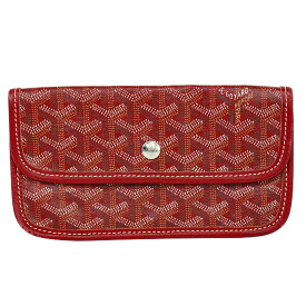 本物 ゴヤール GOYARD サンルイ 付属ポーチ 小物入れ PVC レッド 雑貨 小物 中古