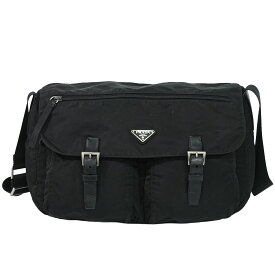 本物 プラダ PRADA ナイロン ショルダーバッグ ポシェット ブラック バッグ 中古・