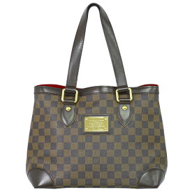 本物 ルイヴィトン LOUIS VUITTON LV ハムステッド PM ダミエ エベヌ トートバッグ ハンドバッグ ブラウン N51205 ビトン バッグ 中古・