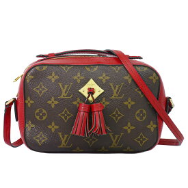 本物 ルイヴィトン LOUIS VUITTON LV サントンジュ モノグラム ショルダーバッグ ポシェット ブラウン コクリコ M43556 ビトン バッグ 中古・