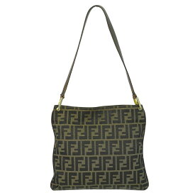 本物 フェンディ FENDI ズッカ ショルダーバッグ キャンバス ブラウン Zucca バッグ 中古・