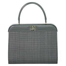 本物 コンテス COMTESSE ホースヘアー レザー ハンドバッグ グレー バッグ 中古・