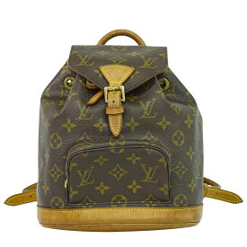本物 ルイヴィトン LOUIS VUITTON LV ミニ モンスリ モノグラム リュックサック バックパック ブラウン M51137 ビトン バッグ 中古・