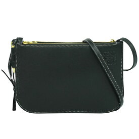 本物 ロエベ LOEWE アナグラム ショルダーバッグ ポシェット レザー ブラック Anagram バッグ 中古・