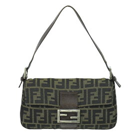 本物 フェンディ FENDI ズッカ マンマバケット ショルダーバッグ ハンドバッグ キャンバス ブラウン Zucca バッグ 中古・