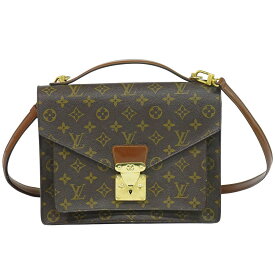 本物 ルイヴィトン LOUIS VUITTON LV モンソー モノグラム 2WAY ショルダーバッグ ハンドバッグ ブラウン M51185 ビトン バッグ 中古・