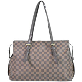 本物 ルイヴィトン LOUIS VUITTON LV チェルシー ダミエ エベヌ ショルダーバッグ トートバッグ ブラウン N51119 Chelsea ビトン バッグ 中古