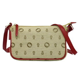 本物 ハンティングワールド HUNTING WORLD キャンバス ショルダーバッグ ポシェット ベージュ バッグ 中古・