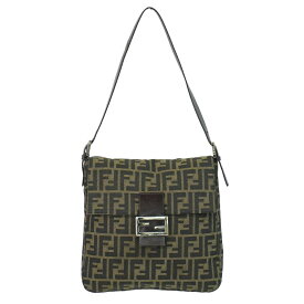 本物 フェンディ FENDI ズッカ マンマバケット ショルダーバッグ キャンバス ブラウン 26730 Zucca バッグ 中古・