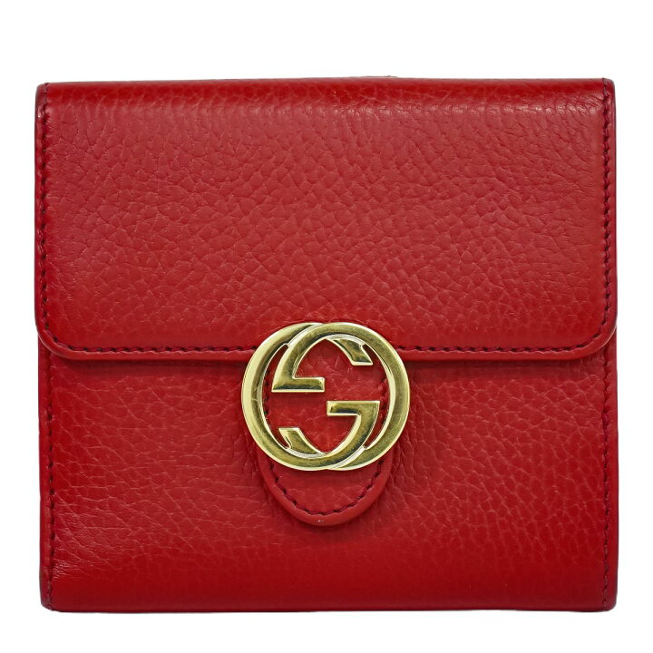 楽天市場】本物 グッチ GUCCI インターロッキングG 二つ折り 折財布  