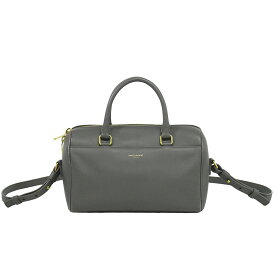 本物 サンローラン SAINT LAURENT ベイビーダッフル 2WAY ショルダーバッグ ハンドバッグ ポシェット レザー グレー バッグ 中古・
