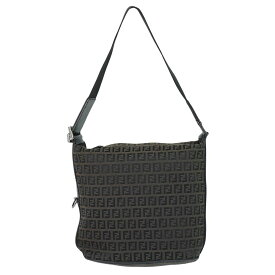 本物 フェンディ FENDI ズッキーノ ショルダーバッグ キャンバス ブラウン 7VA004 Zucchino バッグ 中古・