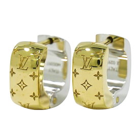 本物 ルイヴィトン LOUIS VUITTON LV ブックレドレイユ ナノグラム ピアス メタル ゴールド金具 シルバー金具 M00397 ビトン アクセサリー ジュエリー 中古・