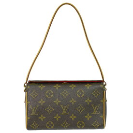 本物 ルイヴィトン LOUIS VUITTON LV レシタル モノグラム ハンドバッグ ブラウン M51900 Recital ビトン バッグ 中古・
