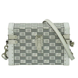 本物 モローパリ MOREAU PARIS ヴィクトリア ミニ トランク ショルダーバッグ ポシェット レザー ホワイト グレー ブラック バッグ 中古・