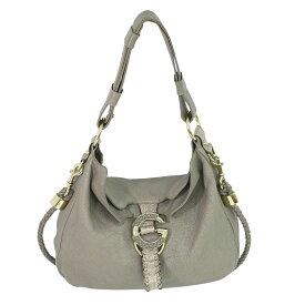 本物 グッチ GUCCI Gウェーブ 2WAY ショルダーバッグ ポシェット レザー グレー 232931 バッグ 中古・