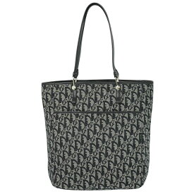 本物 クリスチャン ディオール Christian Dior トロッター ショルダーバッグ トートバッグ キャンバス グレー ブラック Trotter バッグ 中古・