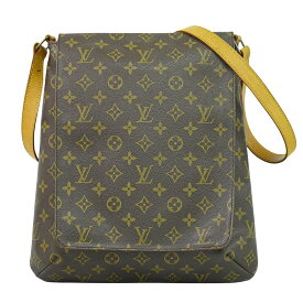 本物 ルイヴィトン LOUIS VUITTON LV ミュゼット モノグラム ショルダーバッグ ポシェット ブラウン M51256 Musette ビトン バッグ 中古・